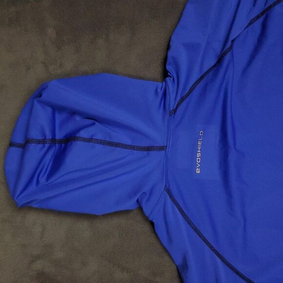 Evoshield Shirt Mens Large Blue Long Sleeve Hoodie Swagtech Lightweight Athletic - Picture 12 of 13
